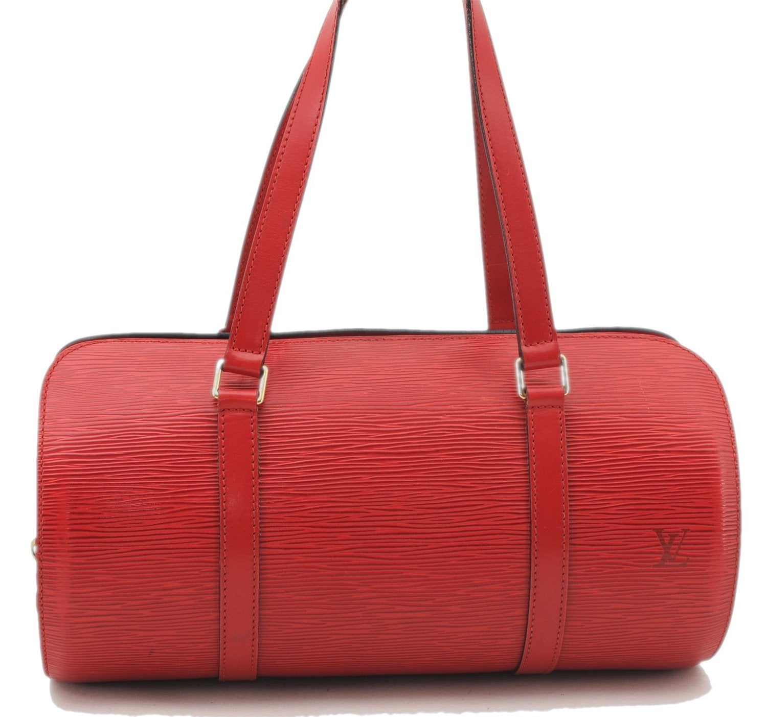 Authentic Louis Vuitton Epi Soufflot Hand Bag Red M52227 LV 2287F