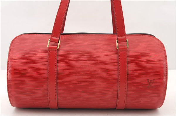 Authentic Louis Vuitton Epi Soufflot Hand Bag Red M52227 LV 2287F