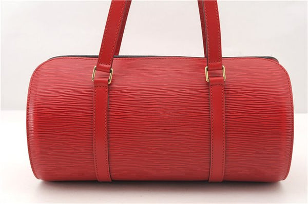 Authentic Louis Vuitton Epi Soufflot Hand Bag Red M52227 LV 2287F