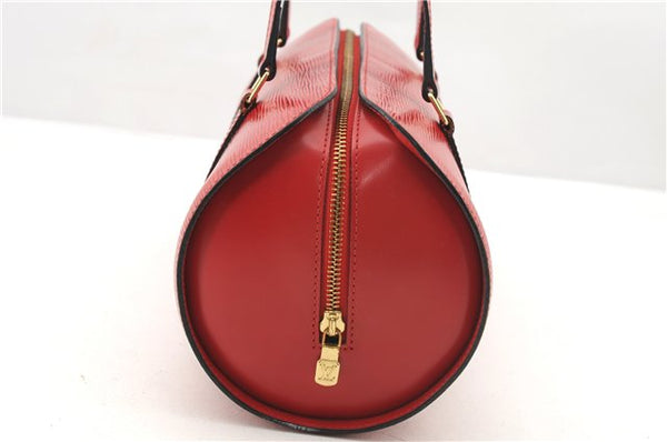 Authentic Louis Vuitton Epi Soufflot Hand Bag Red M52227 LV 2287F