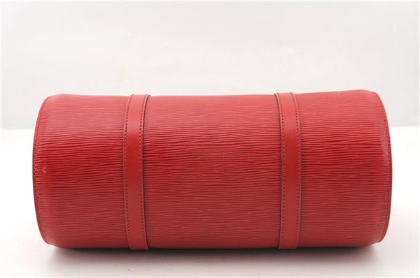 Authentic Louis Vuitton Epi Soufflot Hand Bag Red M52227 LV 2287F