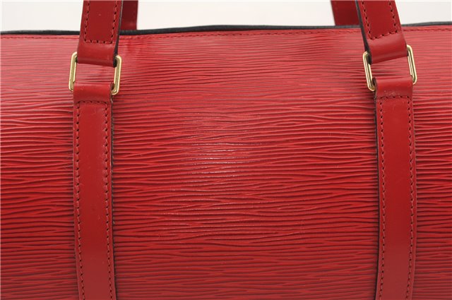 Authentic Louis Vuitton Epi Soufflot Hand Bag Red M52227 LV 2287F