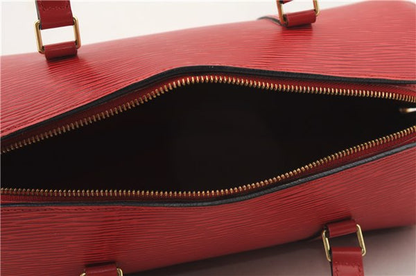 Authentic Louis Vuitton Epi Soufflot Hand Bag Red M52227 LV 2287F