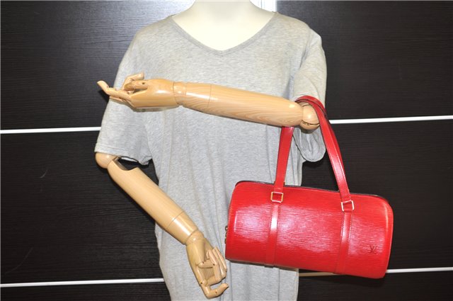 Authentic Louis Vuitton Epi Soufflot Hand Bag Red M52227 LV 2287F
