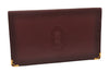 Authentic Cartier Must de Cartier Long Wallet Purse Leather Bordeaux Red 2287I