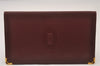 Authentic Cartier Must de Cartier Long Wallet Purse Leather Bordeaux Red 2287I