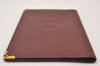 Authentic Cartier Must de Cartier Long Wallet Purse Leather Bordeaux Red 2287I