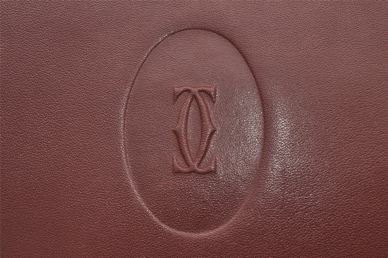 Authentic Cartier Must de Cartier Long Wallet Purse Leather Bordeaux Red 2287I