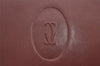 Authentic Cartier Must de Cartier Long Wallet Purse Leather Bordeaux Red 2287I