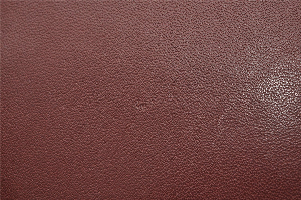 Authentic Cartier Must de Cartier Long Wallet Purse Leather Bordeaux Red 2287I