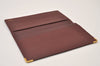 Authentic Cartier Must de Cartier Long Wallet Purse Leather Bordeaux Red 2287I