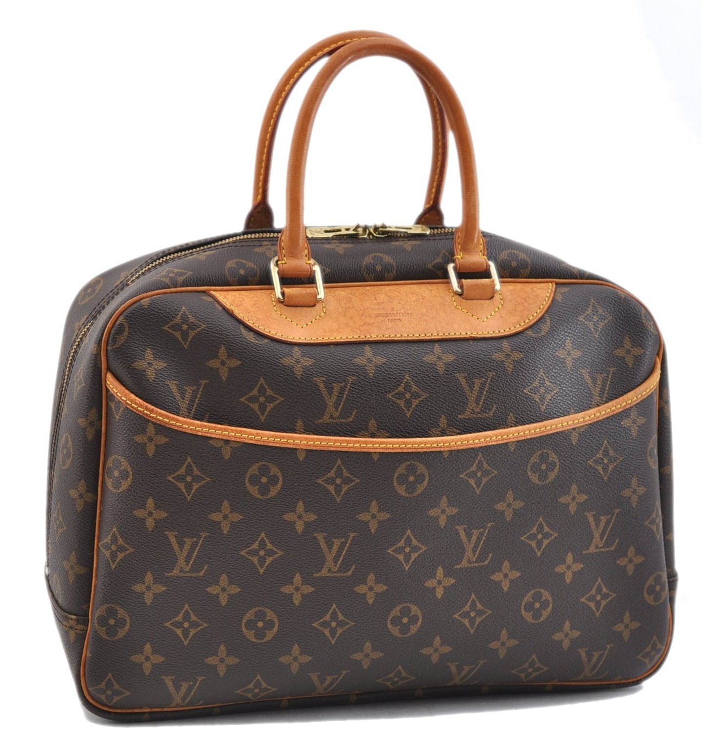 Authentic Louis Vuitton Monogram Deauville Hand Bag M47270 LV 2288F
