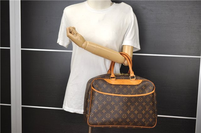 Authentic Louis Vuitton Monogram Deauville Hand Bag M47270 LV 2288F