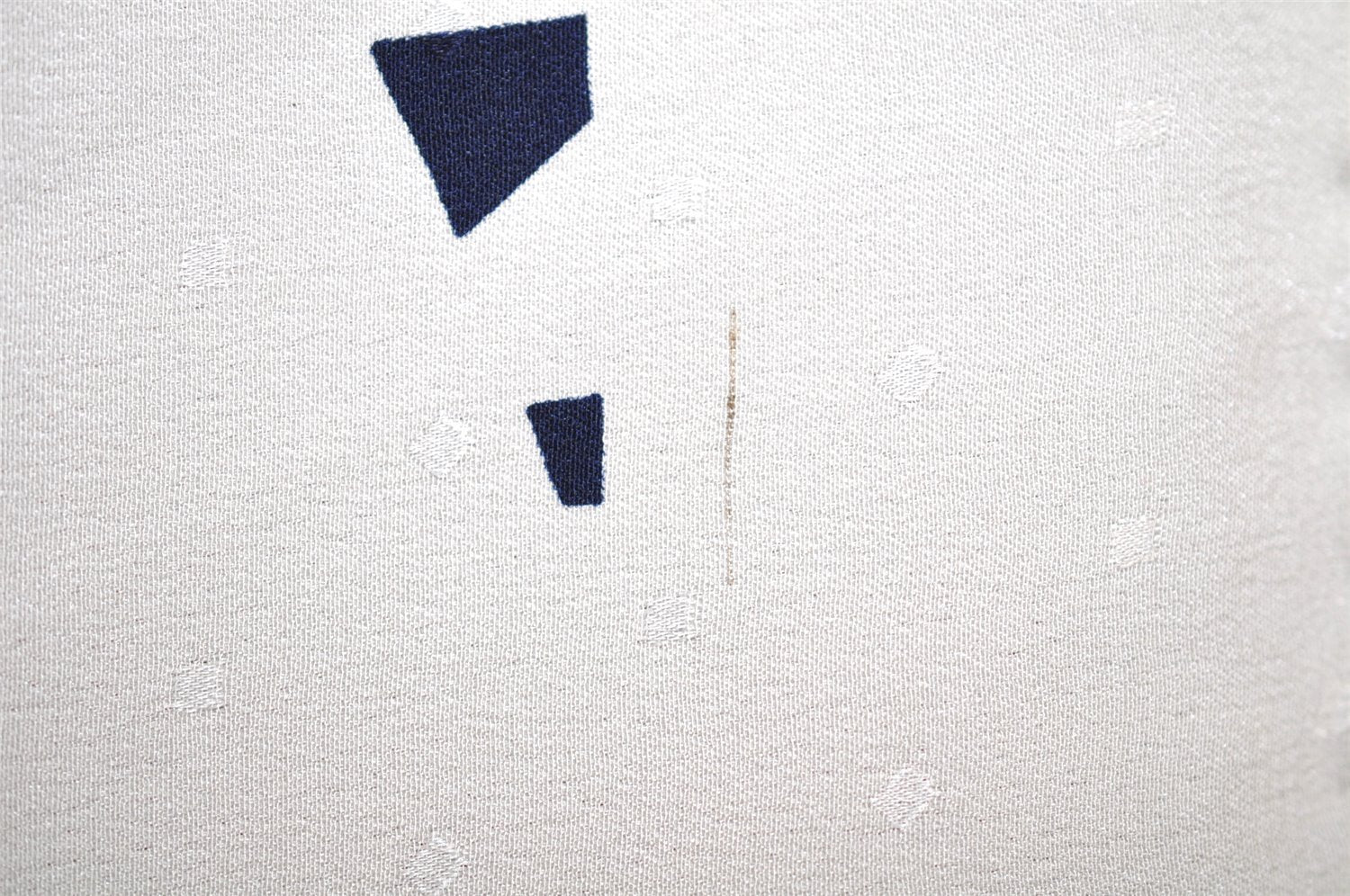 Authentic CHANEL Scarf Mademoiselle Motif CC Logo Silk White Navy 2288I
