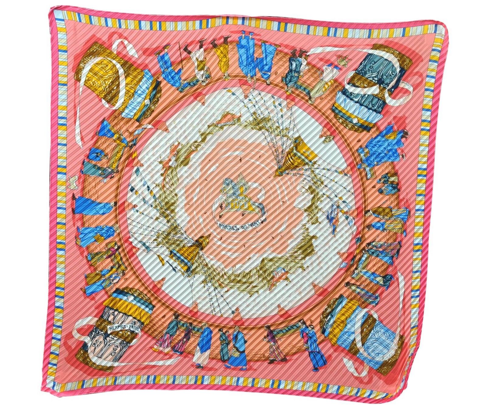 Authentic HERMES Pleats Scarf 