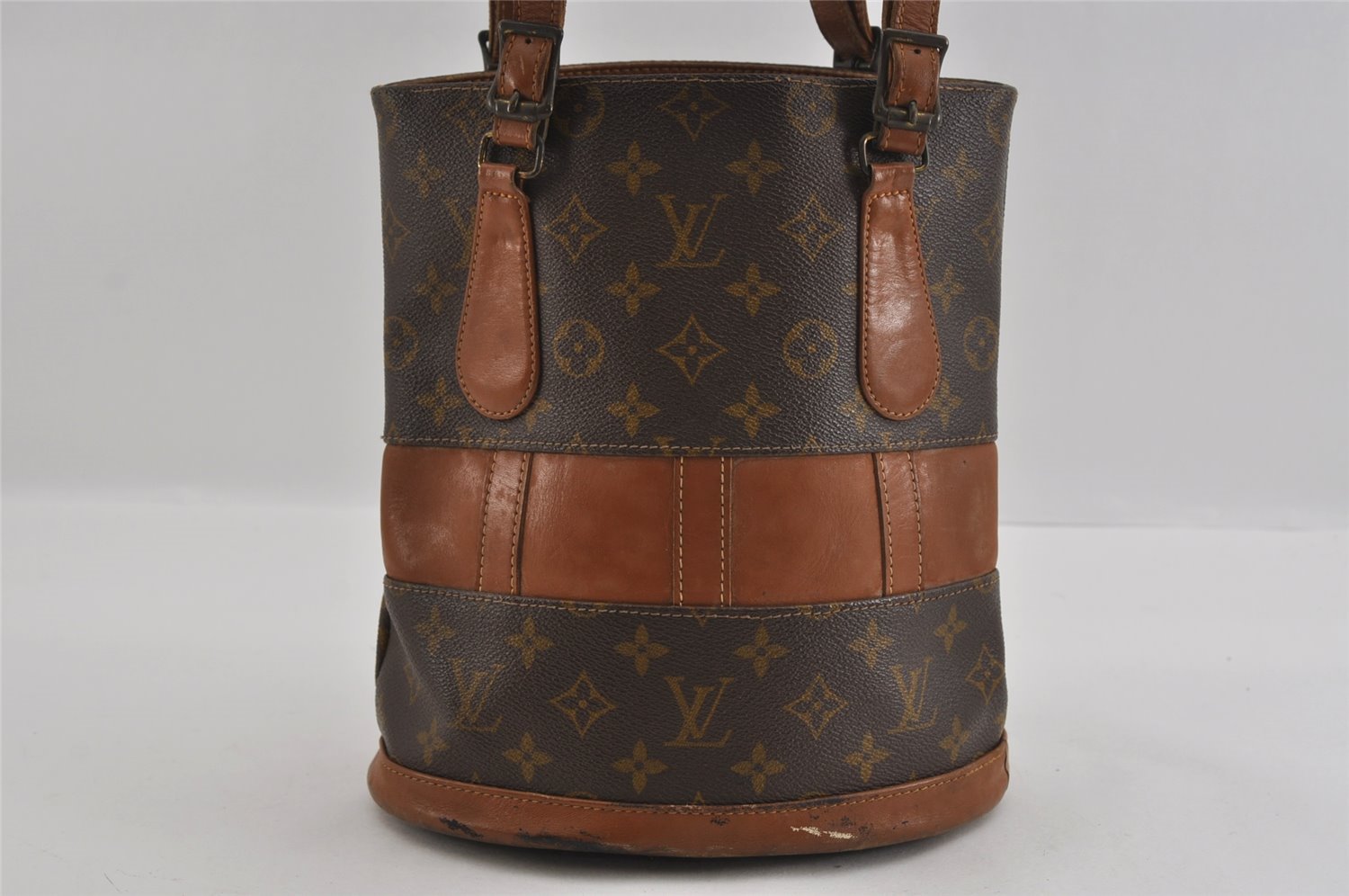 Authentic Louis Vuitton Monogram Bucket PM Shoulder Tote Bag USA Model LV 2290I