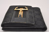 Authentic GUCCI Sherry Line Horsebit Wallet GG Canvas Leather 138029 Black 2291I