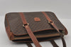 Authentic CELINE Macadam Blason Pattern Hand Bag PVC Leather Brown 2292I