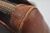Authentic CELINE Macadam Blason Pattern Hand Bag PVC Leather Brown 2292I
