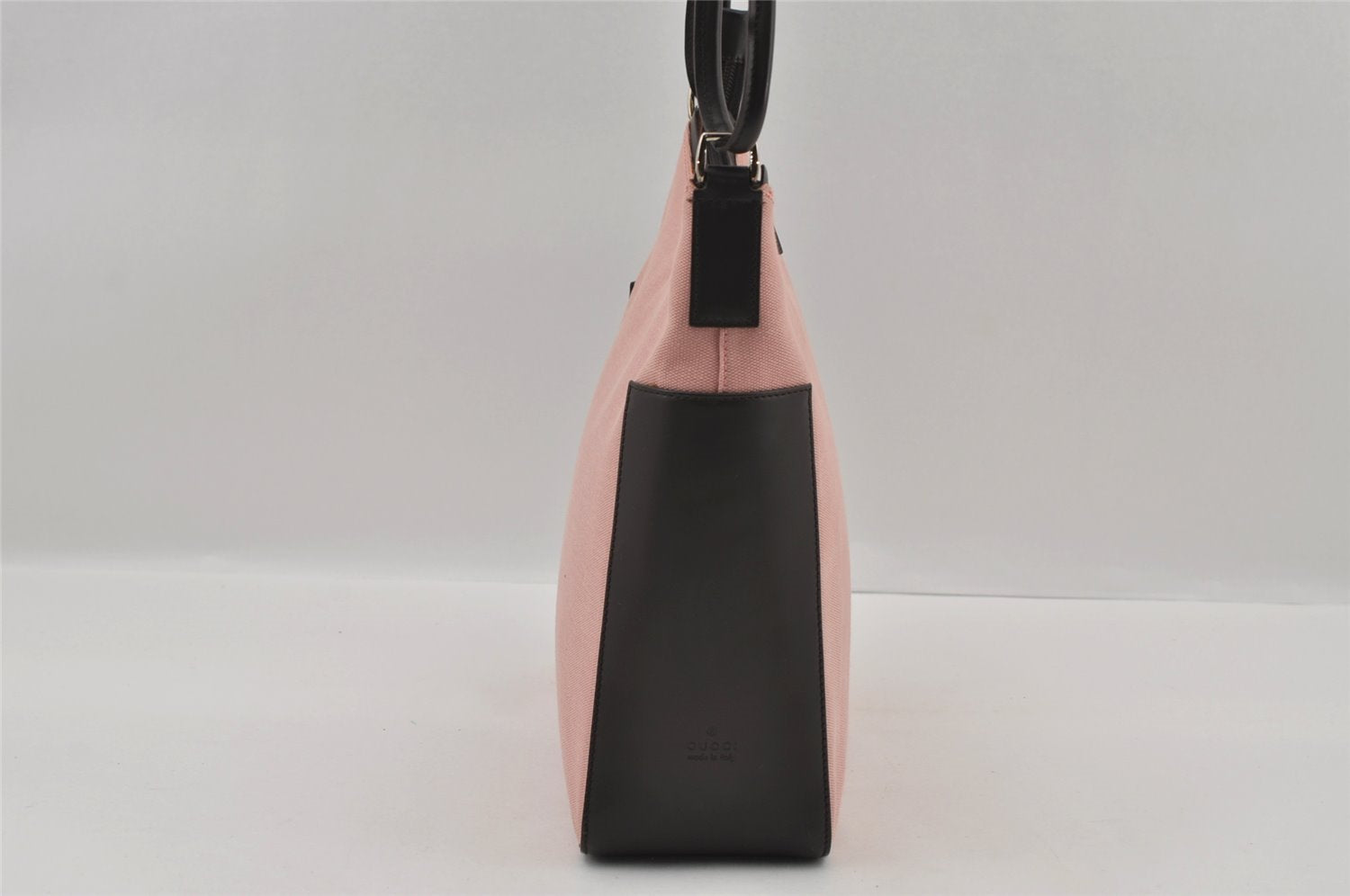 Authentic GUCCI Vintage Shoulder Hand Bag Purse Canvas Leather 77112 Pink 2294I