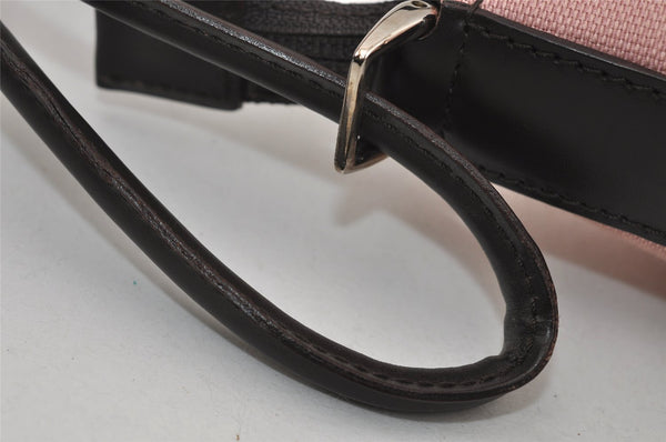 Authentic GUCCI Vintage Shoulder Hand Bag Purse Canvas Leather 77112 Pink 2294I