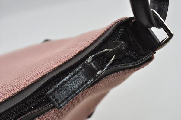 Authentic GUCCI Vintage Shoulder Hand Bag Purse Canvas Leather 77112 Pink 2294I