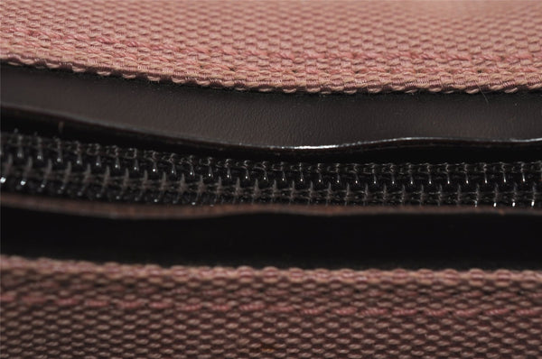 Authentic GUCCI Vintage Shoulder Hand Bag Purse Canvas Leather 77112 Pink 2294I