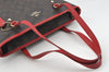 Authentic COACH Signature Vintage Shoulder Tote Bag PVC Leather Brown Red 2297I