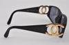 Authentic CHANEL Sunglasses CC Logos CoCo Mark Plastic 02461 Black 2299I