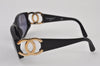 Authentic CHANEL Sunglasses CC Logos CoCo Mark Plastic 02461 Black 2299I