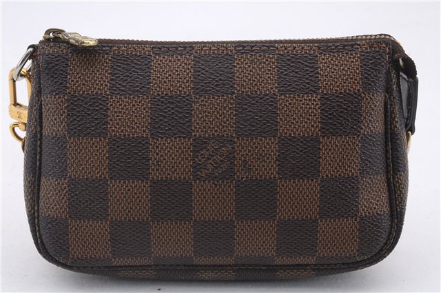 Authentic Louis Vuitton Damier Mini Pochette Accessoires Pouch N58009 LV 2300D