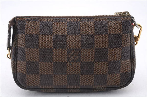 Authentic Louis Vuitton Damier Mini Pochette Accessoires Pouch N58009 LV 2300D