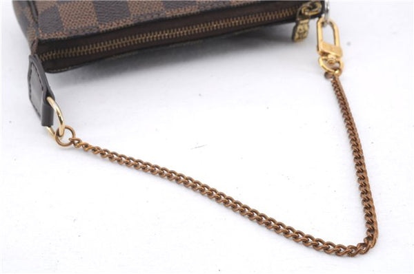 Authentic Louis Vuitton Damier Mini Pochette Accessoires Pouch N58009 LV 2300D