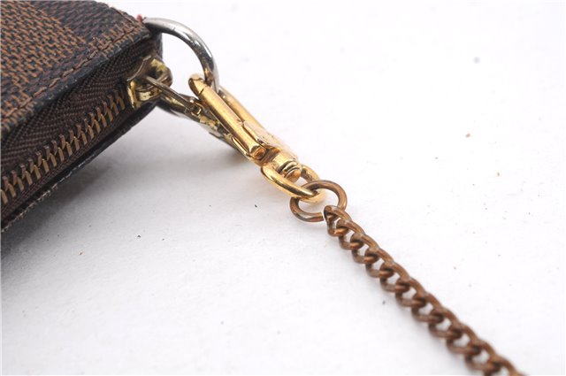 Authentic Louis Vuitton Damier Mini Pochette Accessoires Pouch N58009 LV 2300D