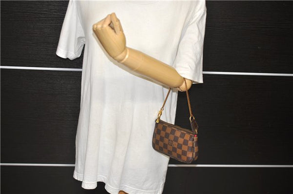 Authentic Louis Vuitton Damier Mini Pochette Accessoires Pouch N58009 LV 2300D