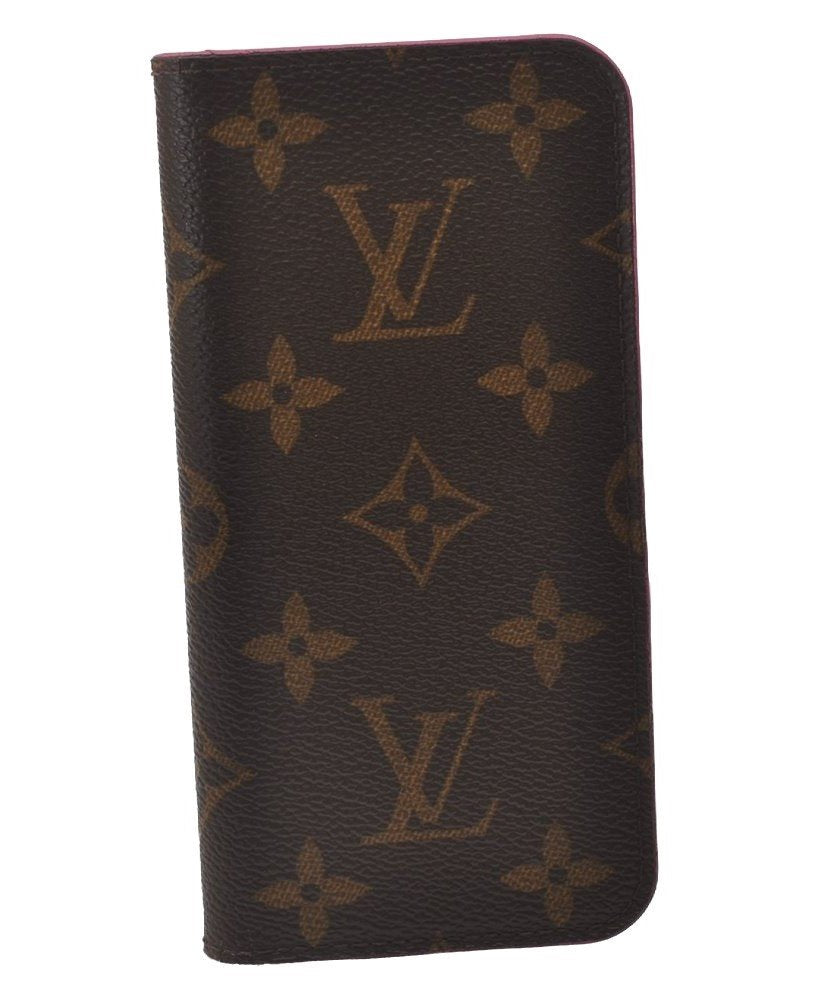 Authentic Louis Vuitton Monogram Folio Iphone 7 8 Case Pink M61906 LV 2302I