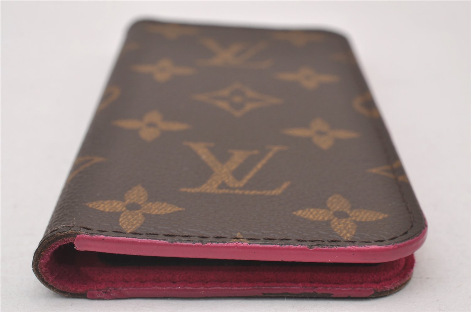 Authentic Louis Vuitton Monogram Folio Iphone 7 8 Case Pink M61906 LV 2302I