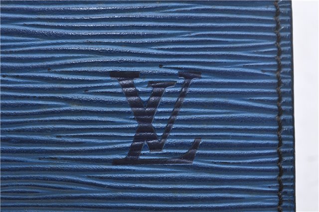 Auth Louis Vuitton Epi Porte Documents Senateur Briefcase M54455 Blue LV 2303D