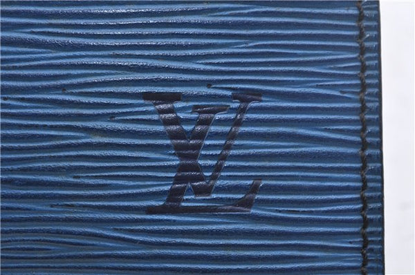 Auth Louis Vuitton Epi Porte Documents Senateur Briefcase M54455 Blue LV 2303D