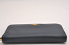 Authentic PRADA SAFFIANO METAL Multic Leather Long Wallet 1M0506 Navy Blue 2304I