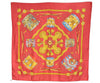 Authentic HERMES Carre 90 Scarf "LES TAMBOURS" Silk Red 2305I