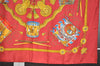 Authentic HERMES Carre 90 Scarf "LES TAMBOURS" Silk Red 2305I