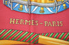 Authentic HERMES Carre 90 Scarf "LES TAMBOURS" Silk Red 2305I