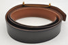 Authentic HERMES Leather Belt Reversible Size 95cm 37.4" Brown Black 2306I