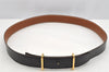 Authentic HERMES Leather Belt Reversible Size 95cm 37.4" Brown Black 2306I