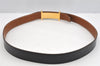 Authentic HERMES Leather Belt Reversible Size 95cm 37.4" Brown Black 2306I