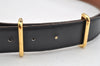 Authentic HERMES Leather Belt Reversible Size 95cm 37.4" Brown Black 2306I