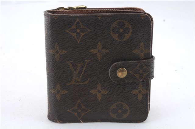 Authentic Louis Vuitton Monogram Compact Zip Bifold Wallet M61667 LV 2307D