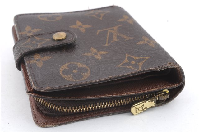 Authentic Louis Vuitton Monogram Compact Zip Bifold Wallet M61667 LV 2307D