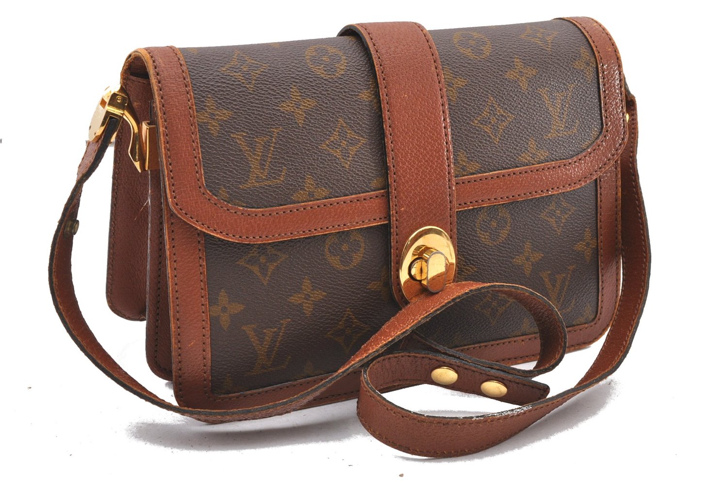 Authentic Louis Vuitton Monogram Sac Vendome Shoulder Cross Bag Old Model 2308F